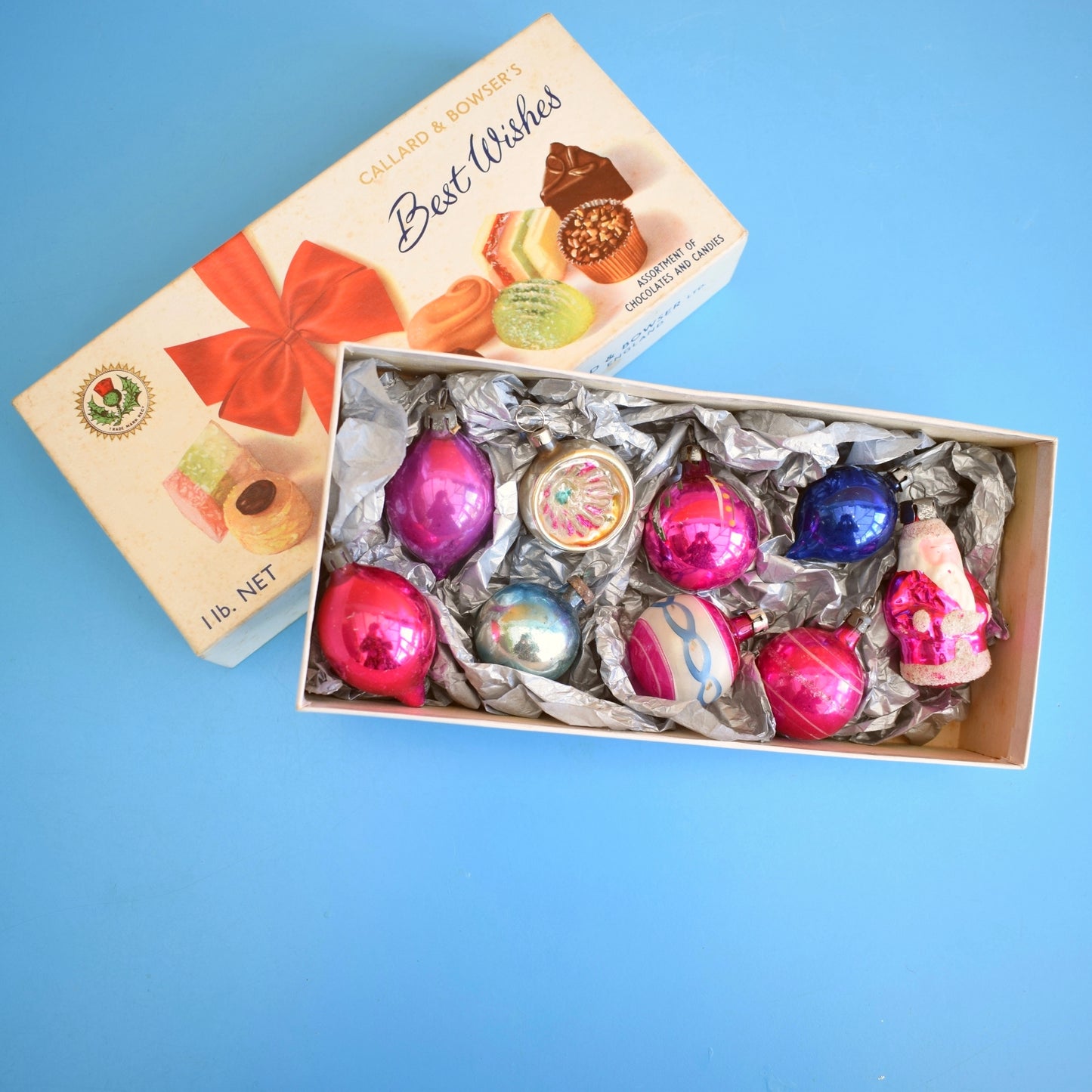 Vintage 1960s Glass Special Baubles - Mixed  - Choc Box