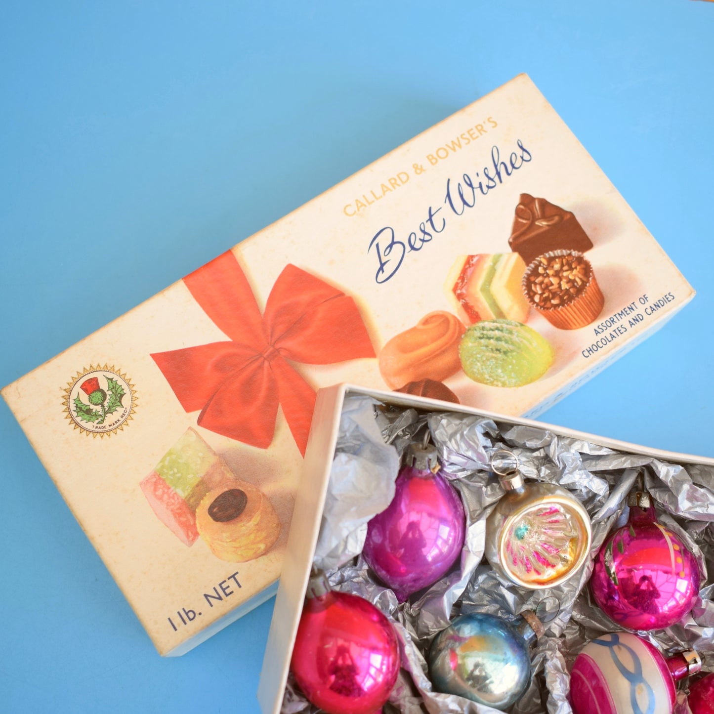 Vintage 1960s Glass Special Baubles - Mixed  - Choc Box