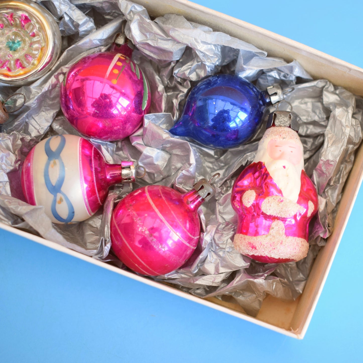 Vintage 1960s Glass Special Baubles - Mixed  - Choc Box