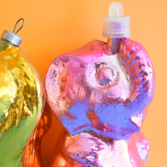 Vintage 1970s Shatterproof Elephant & Lion Decorations