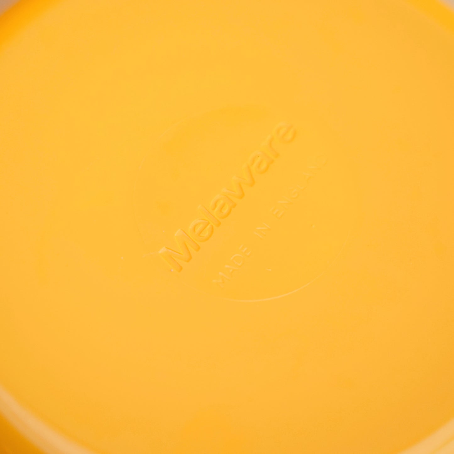 Vintage 1970s Melamine Plastic - Eggy Yellow, Orange, Green & Brown