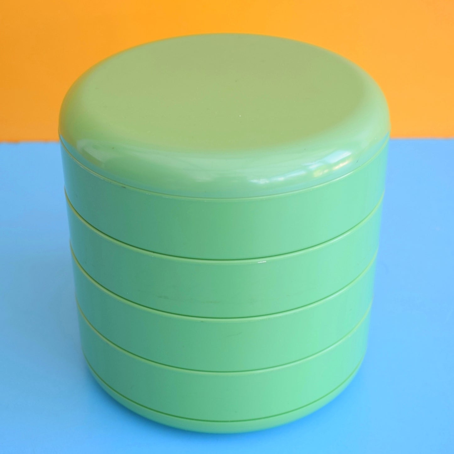Vintage 1970s Rino Pirovano Swing Out Desk Tidy - Green Plastic