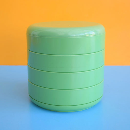 Vintage 1970s Rino Pirovano Swing Out Desk Tidy - Green Plastic