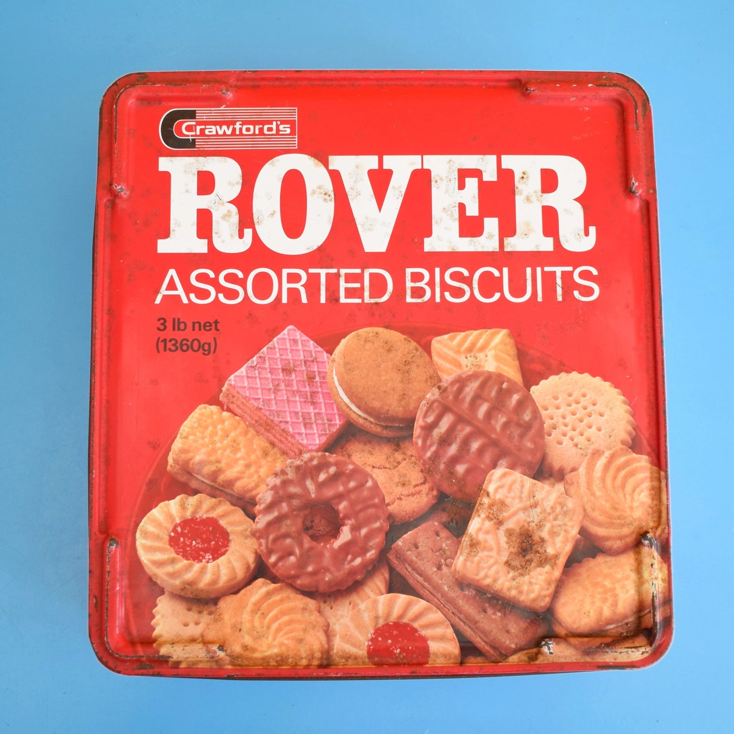 Vintage 1970s Large Biscuit Tins - Rover / Victoria - Sewing Kit Storage