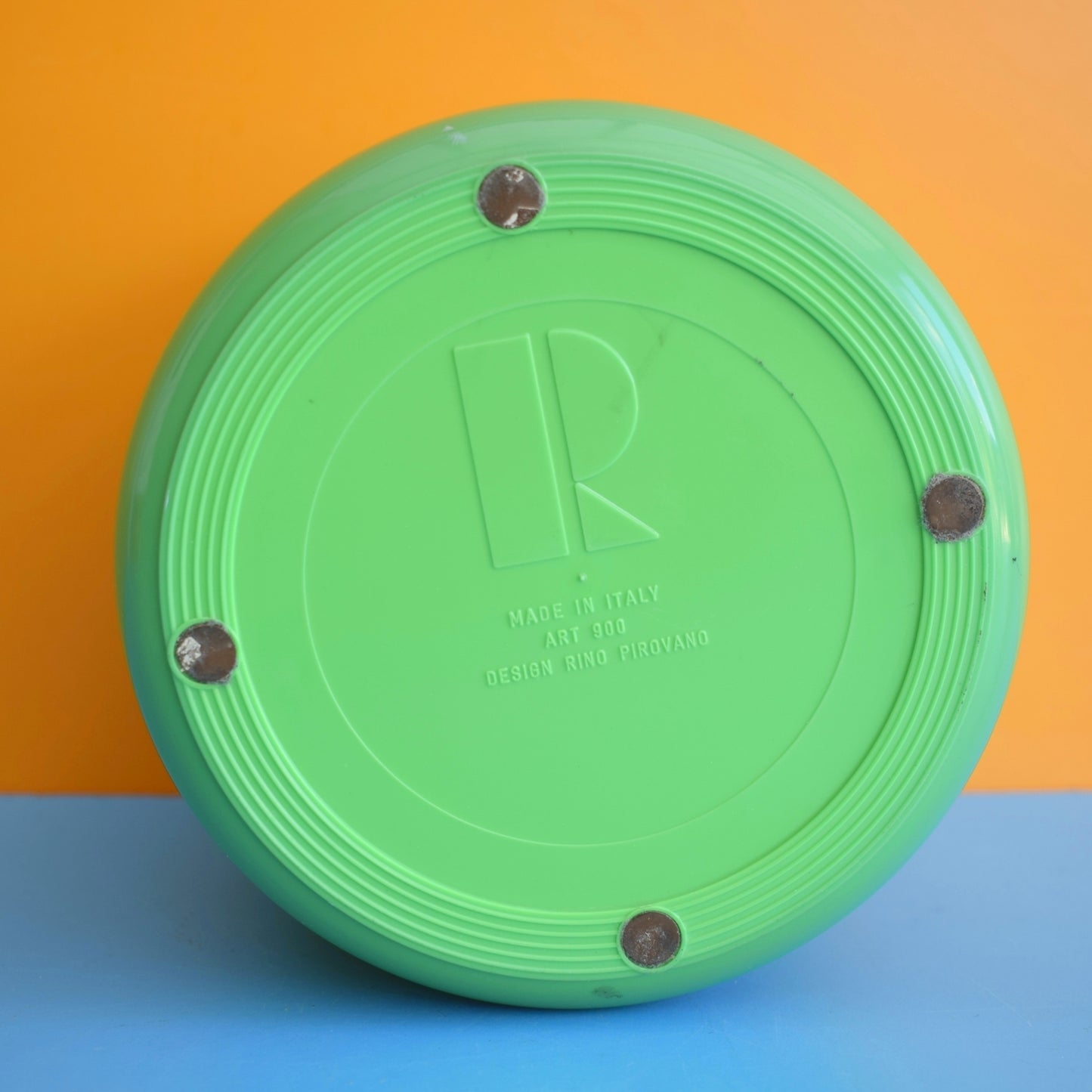 Vintage 1970s Rino Pirovano Swing Out Desk Tidy - Green Plastic