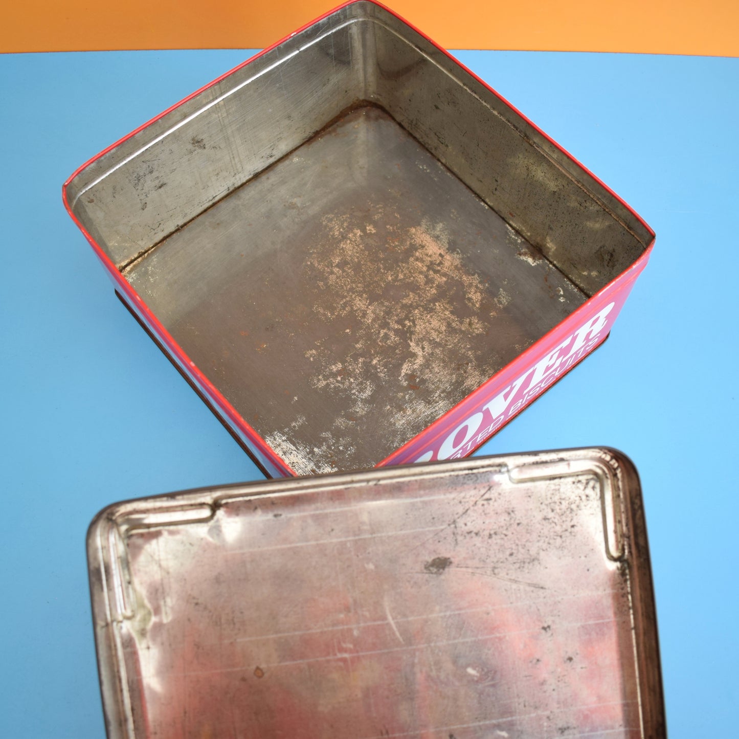 Vintage 1970s Large Biscuit Tins - Rover / Victoria - Sewing Kit Storage