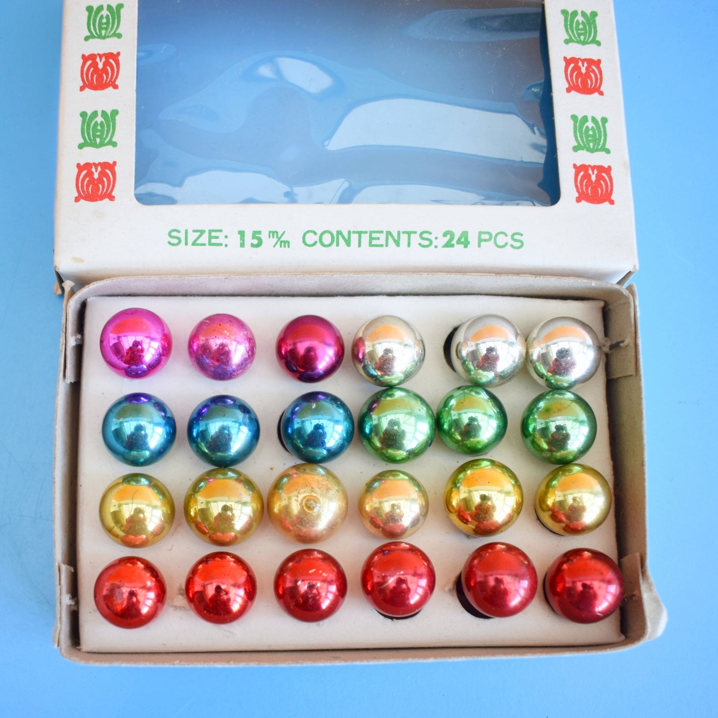 Vintage 1960s Glass Christmas Baubles - Tiny / Extra Tiny