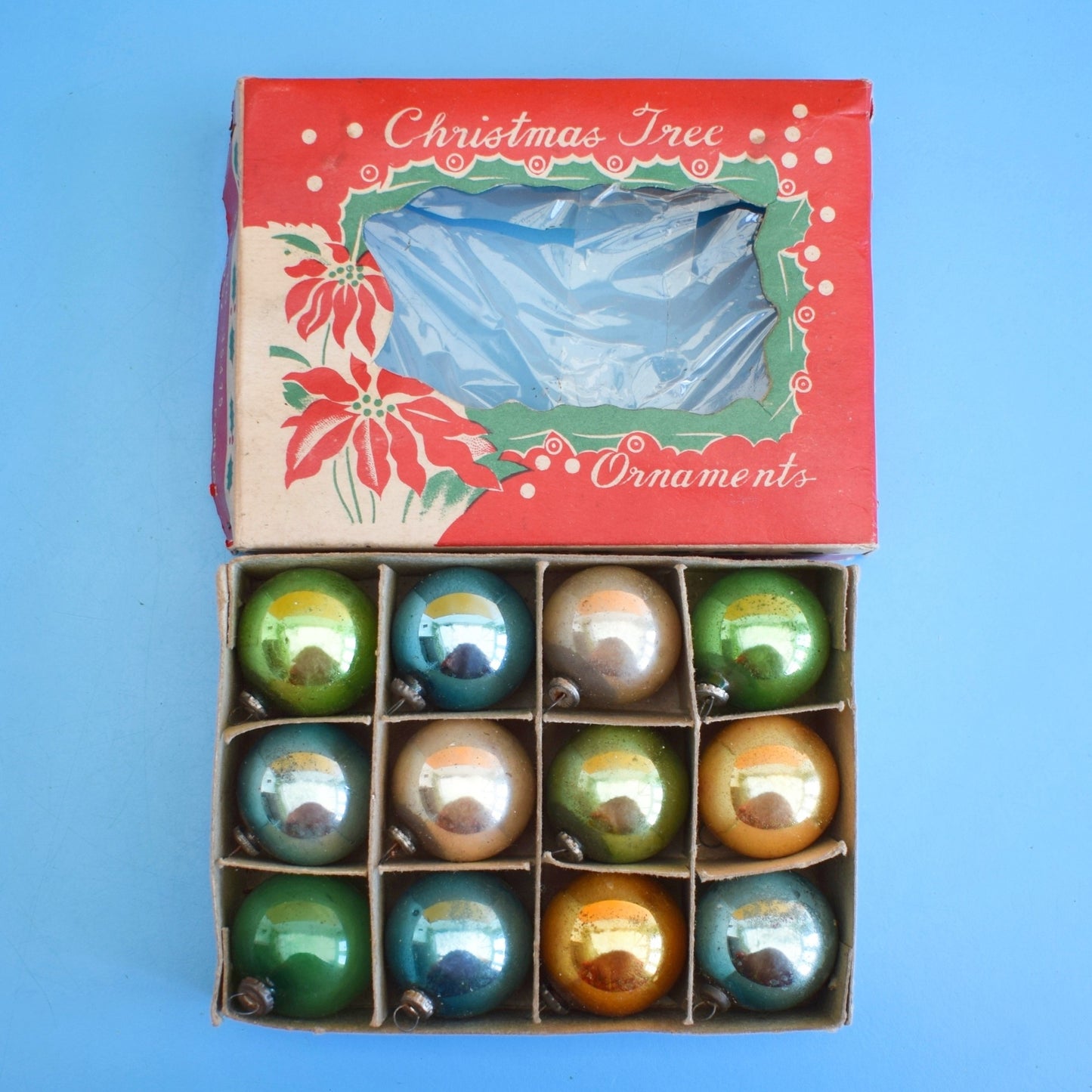 Vintage 1960s Glass Christmas Baubles - Tiny / Extra Tiny