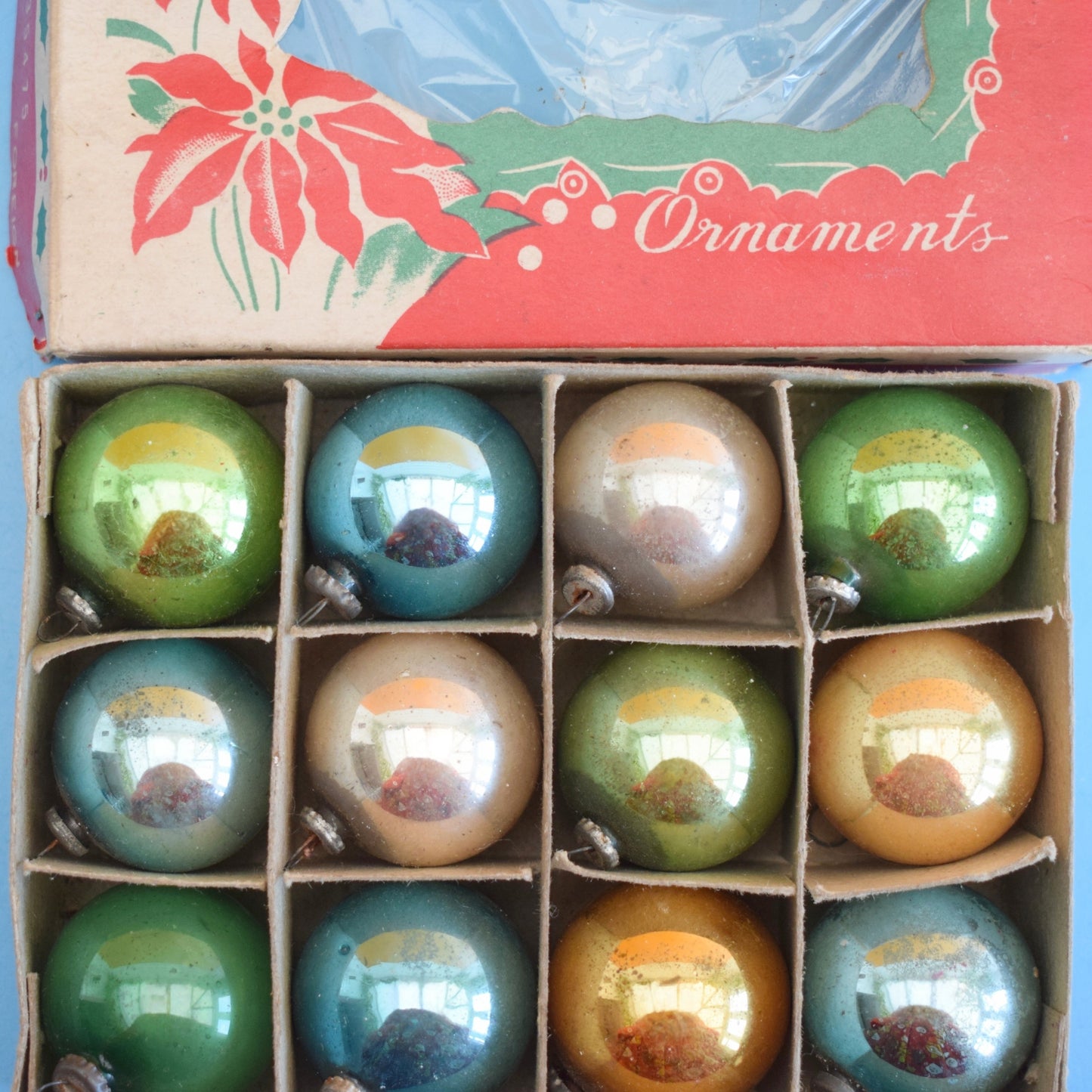 Vintage 1960s Glass Christmas Baubles - Tiny / Extra Tiny