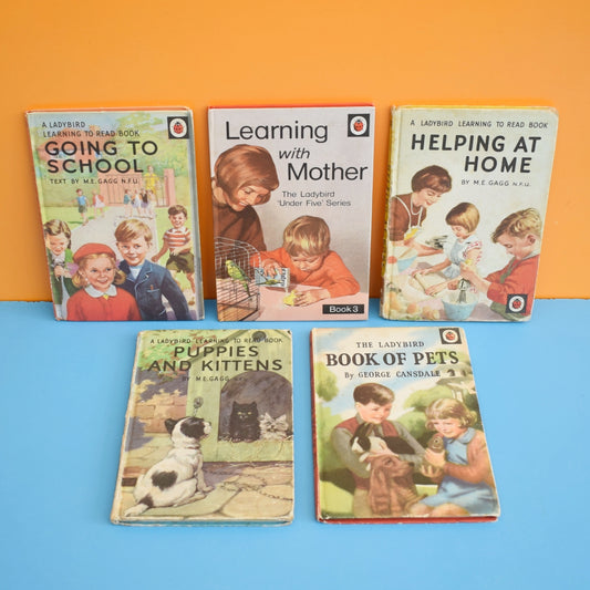Vintage 1950s Ladybird Book - Going To School x5