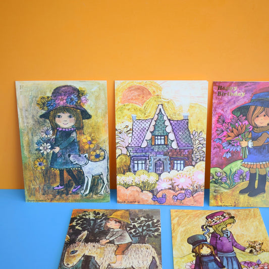 Vintage 1970s Greeting Card Pack - Gwyneth Mamlok Designs x5 Unused