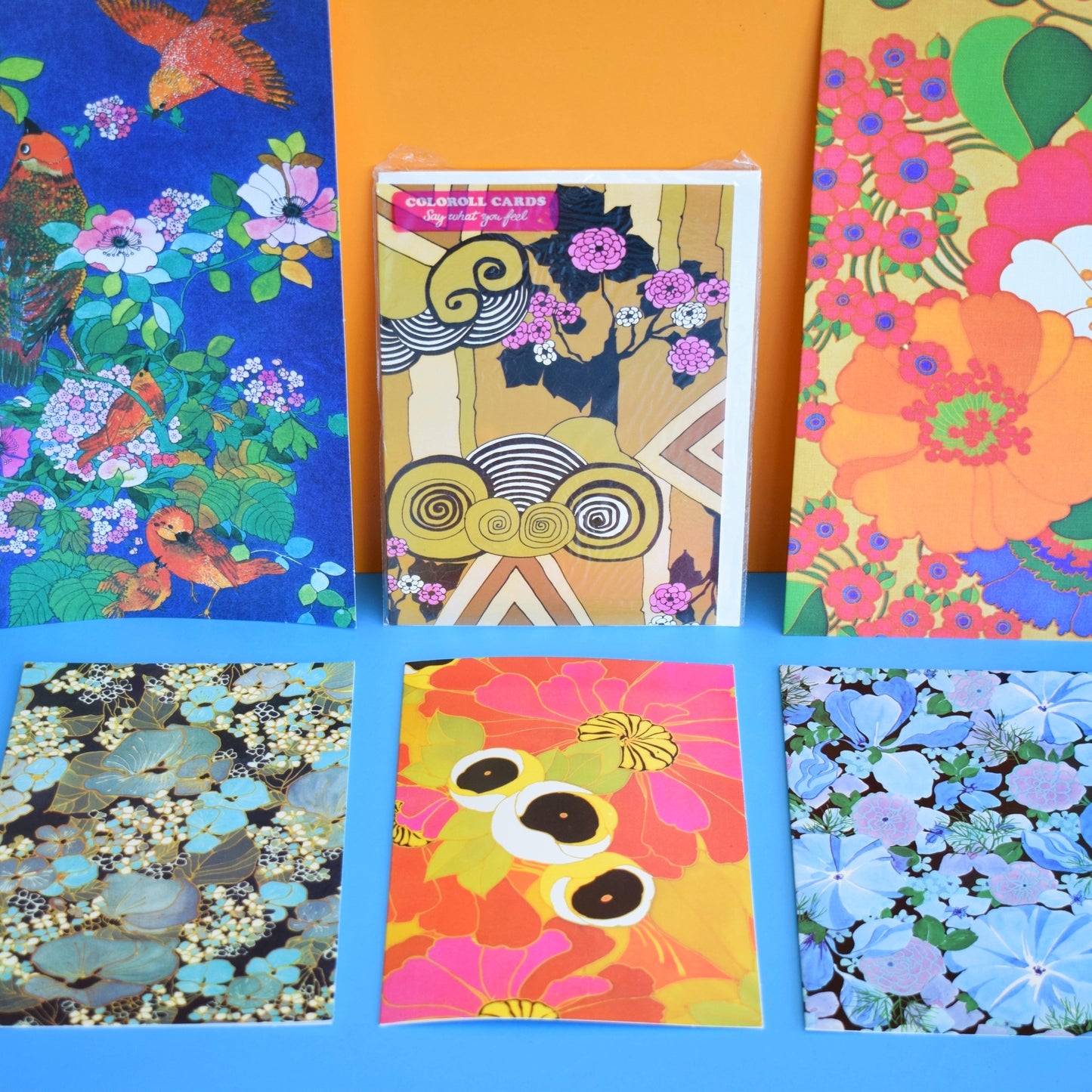 Vintage 1970s Greeting Card Pack - by Robert Vernet - Textile Artist x6