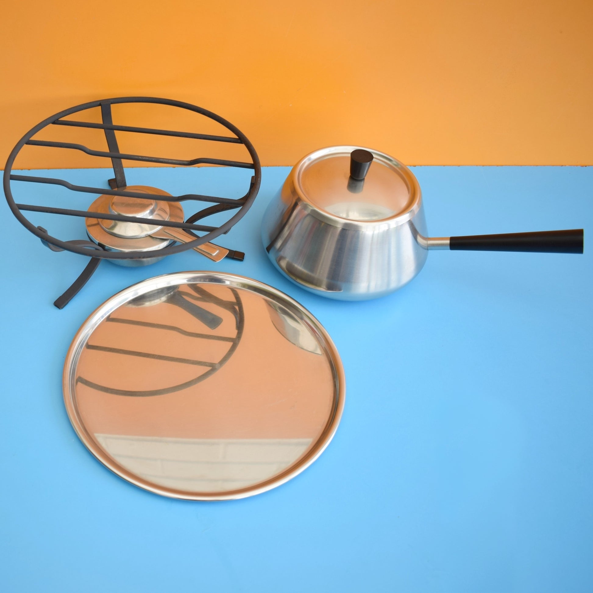 Spring - Complete Fondue Set - Copper, Wood - Catawiki Spring - Complete Fondue Set - Copper, Wood - Catawiki
