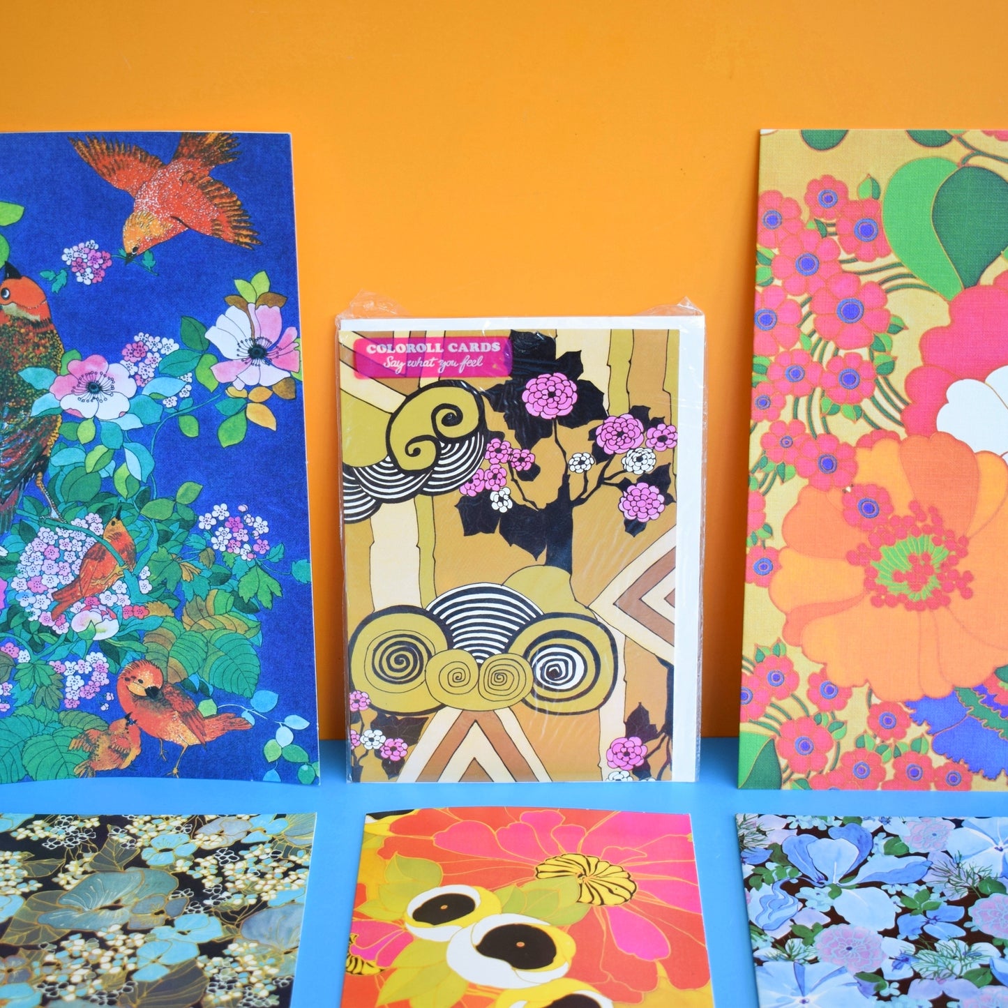 Vintage 1970s Greeting Card Pack - by Robert Vernet - Textile Artist x6
