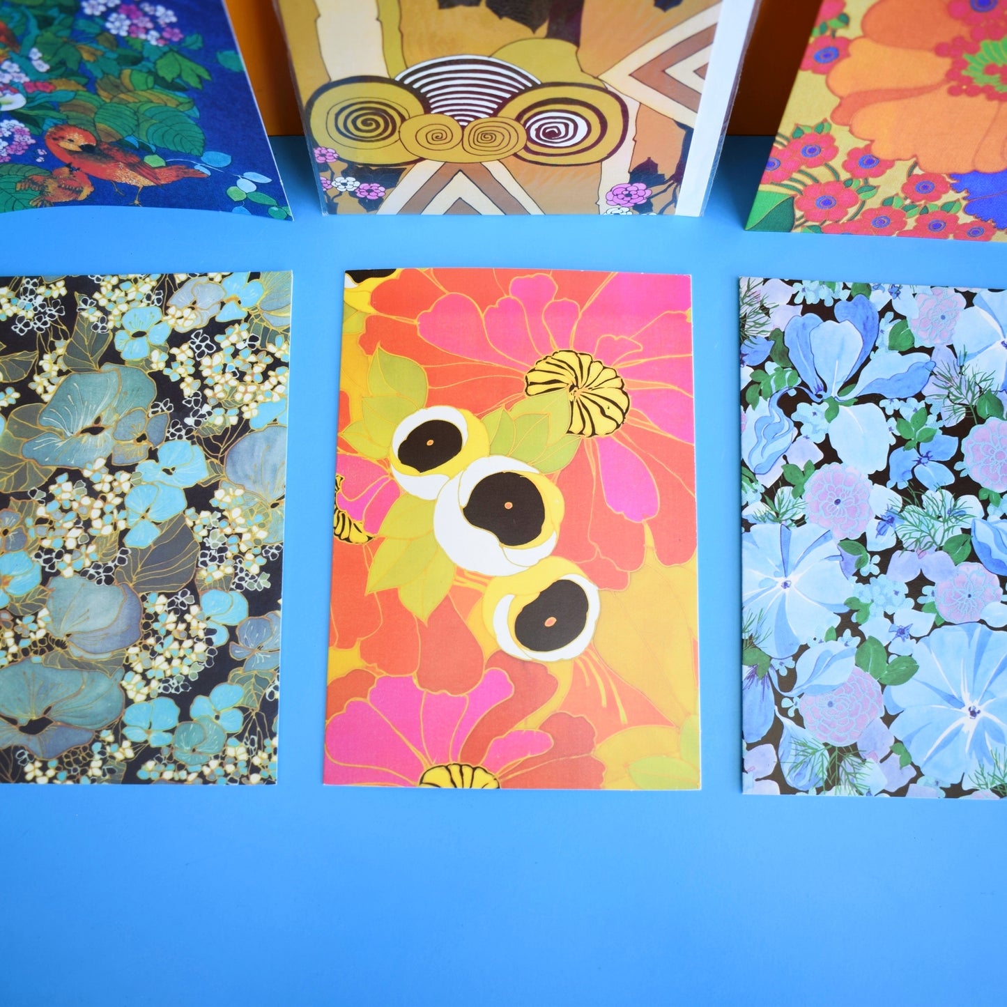 Vintage 1970s Greeting Card Pack - by Robert Vernet - Textile Artist x6