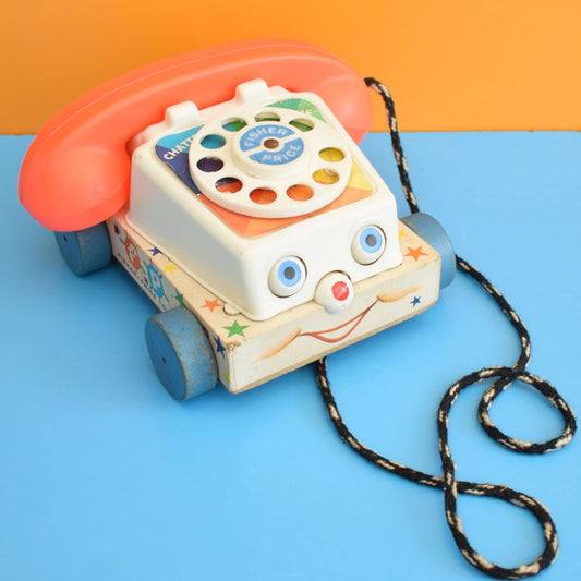 Vintage 1960s Plastic Fisher Price Chatter Phone Toy