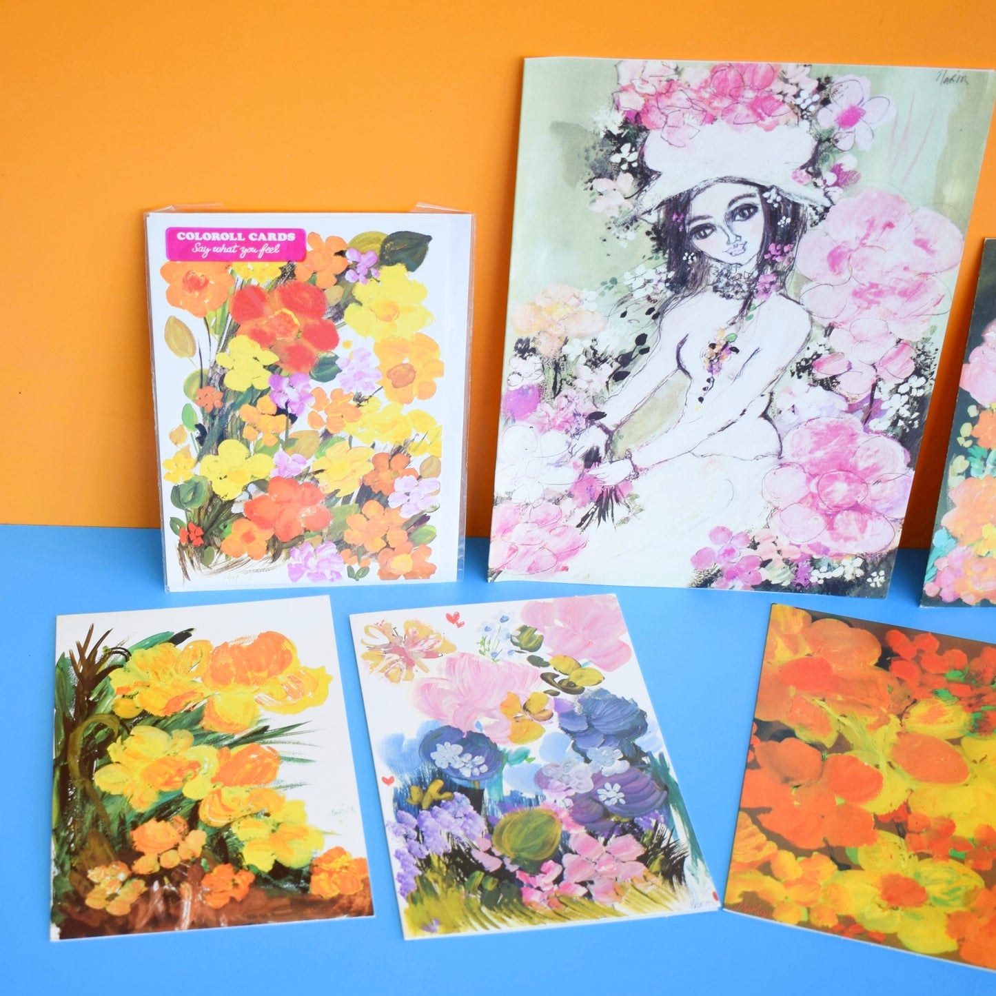 Vintage 1970s Greeting Card Pack - by Marion - Artist x7