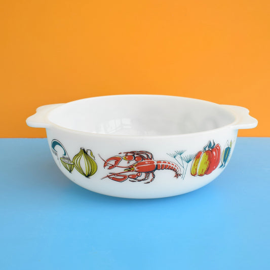 Vintage 1960s Pyrex Dish - Lobster Pattern
