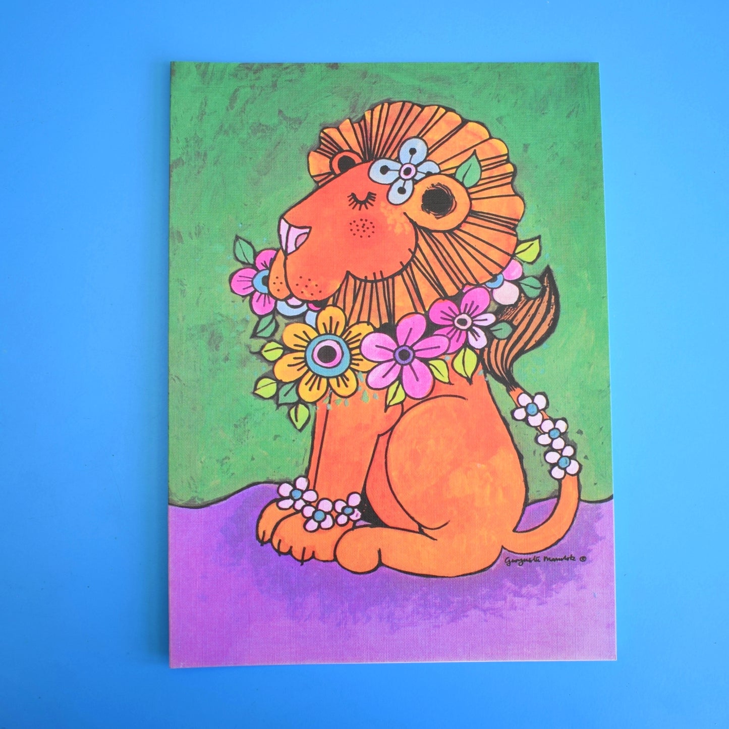 Vintage 1970s Large Greeting Card - by Gwyneth Mamlok - Leo