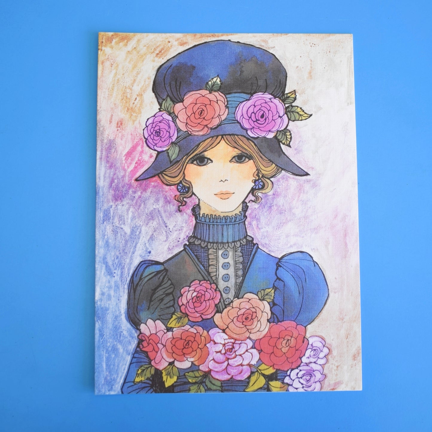 Vintage 1970s Large Greeting Card - by Gwyneth Mamlok - Lady Jane