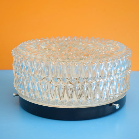 Vintage 1970s BHS Glass Ceiling Light Fitting - Boxed