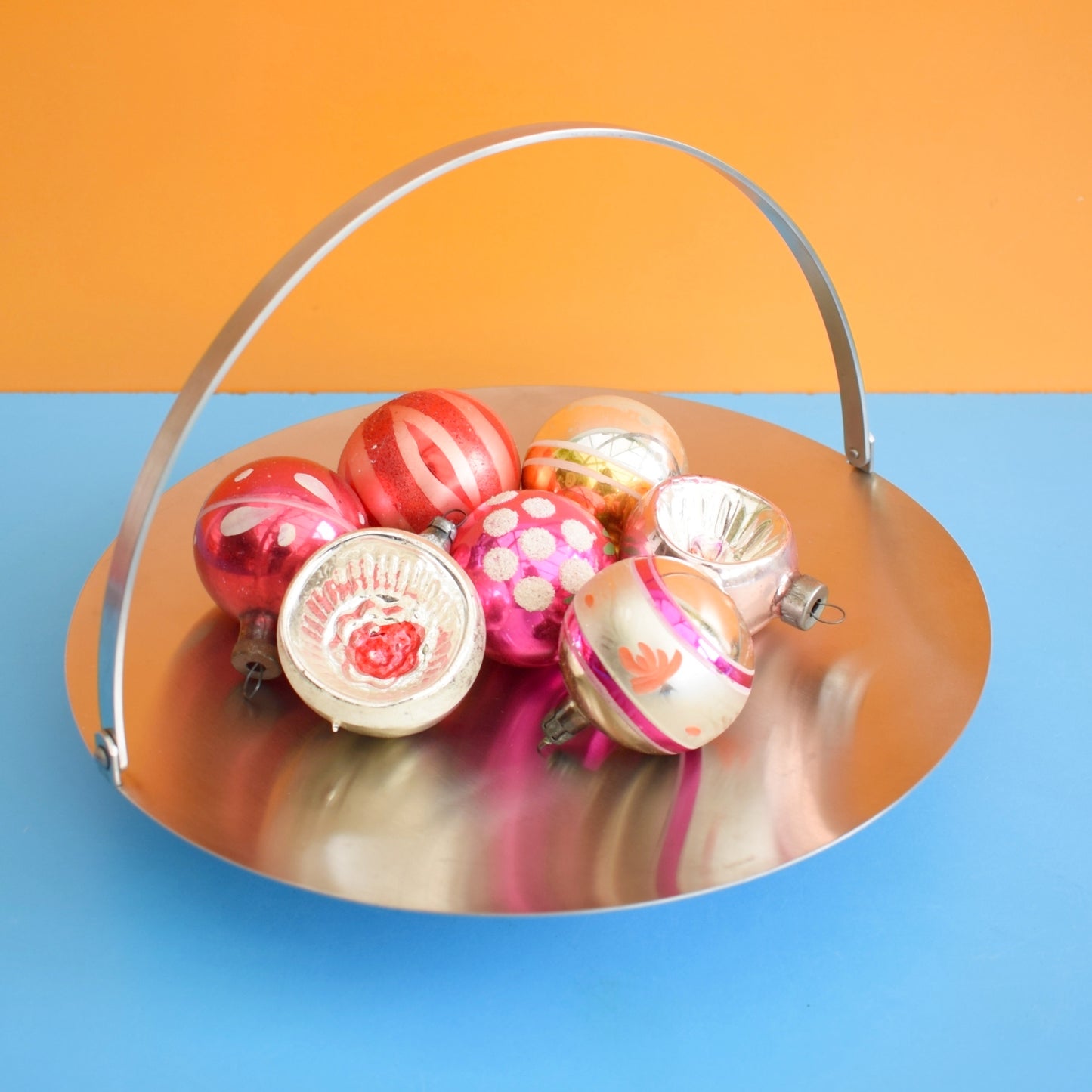 Vintage 1960s Stainless Steel Cake Plate - Old Hall