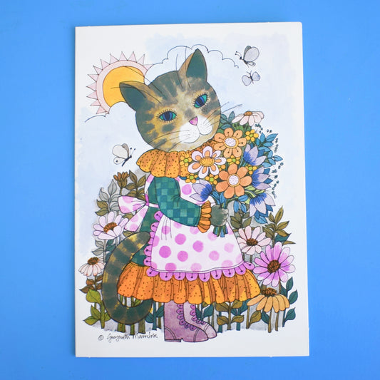 Vintage 1970s Greeting Card - by Gwyneth Mamlok - Mrs Moggie