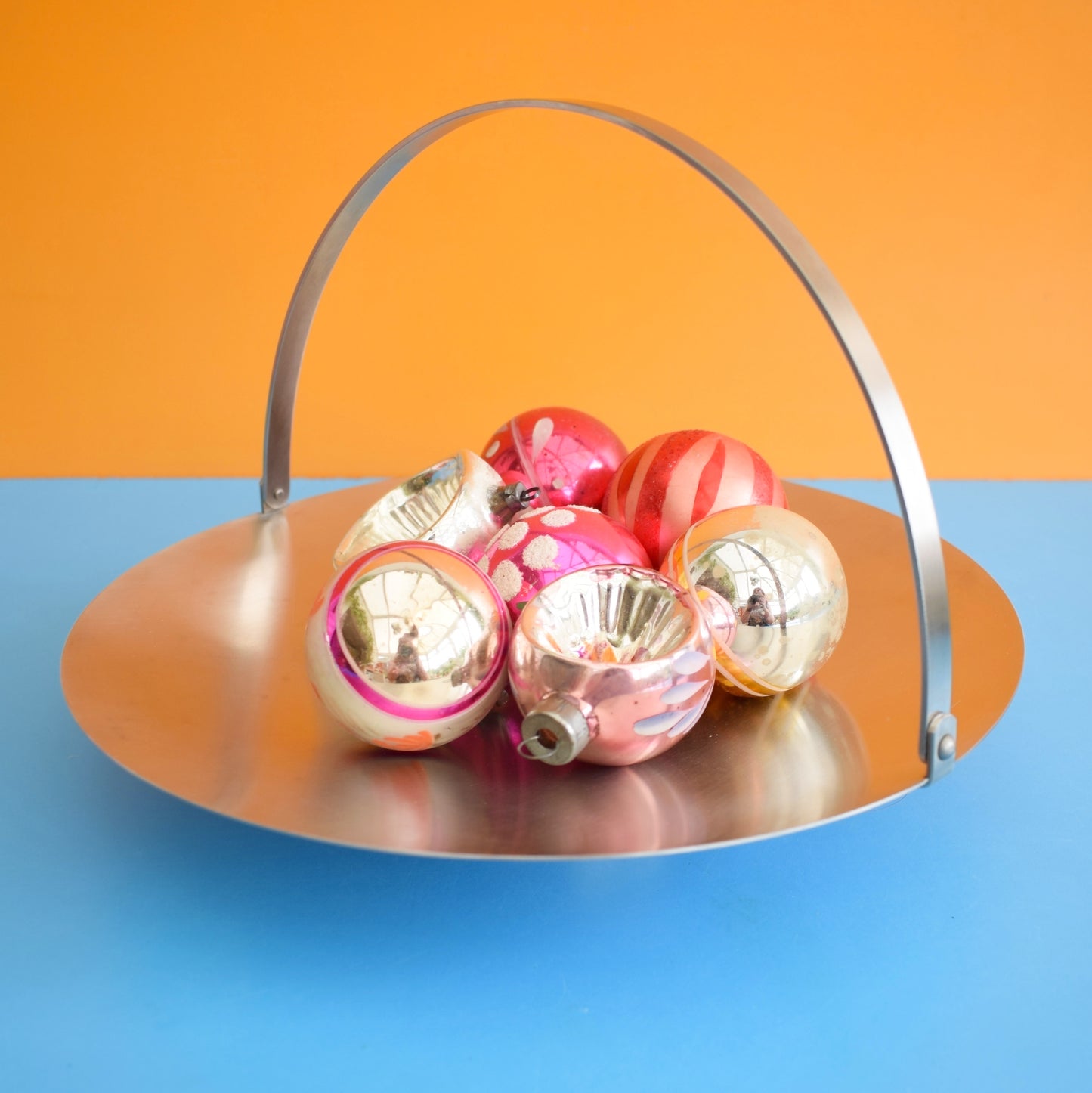 Vintage 1960s Stainless Steel Cake Plate - Old Hall