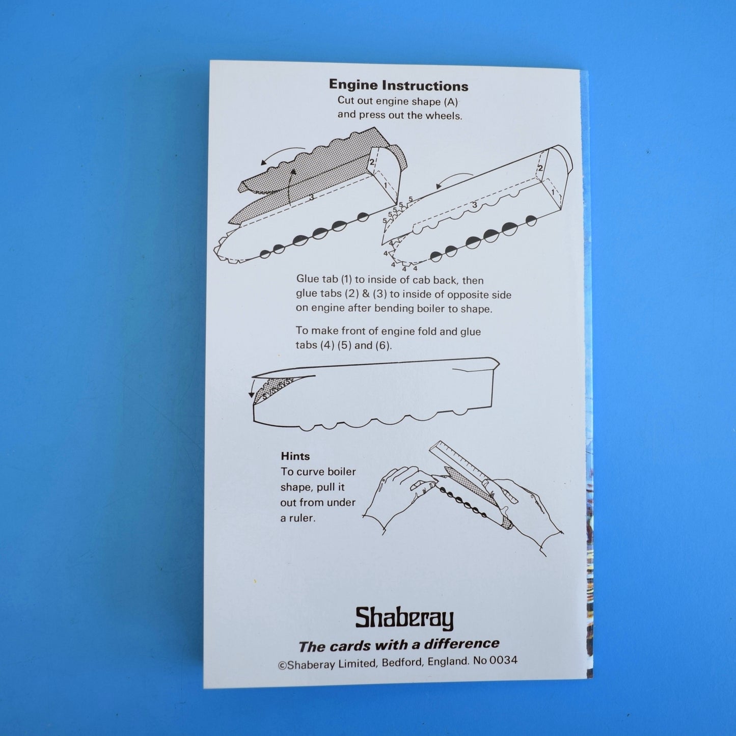 Vintage 1970s Greeting Card - Cut Out - Happy Birthday Train