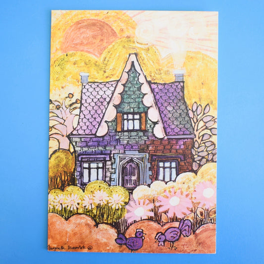Vintage 1970s Greeting Card - by Gwyneth Mamlok - Country Cottage