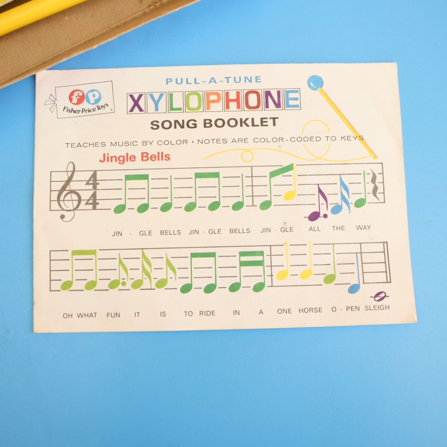 Vintage 1970s Fisher Price Xylophone - Rainbow - Boxed by Pineapple Retro