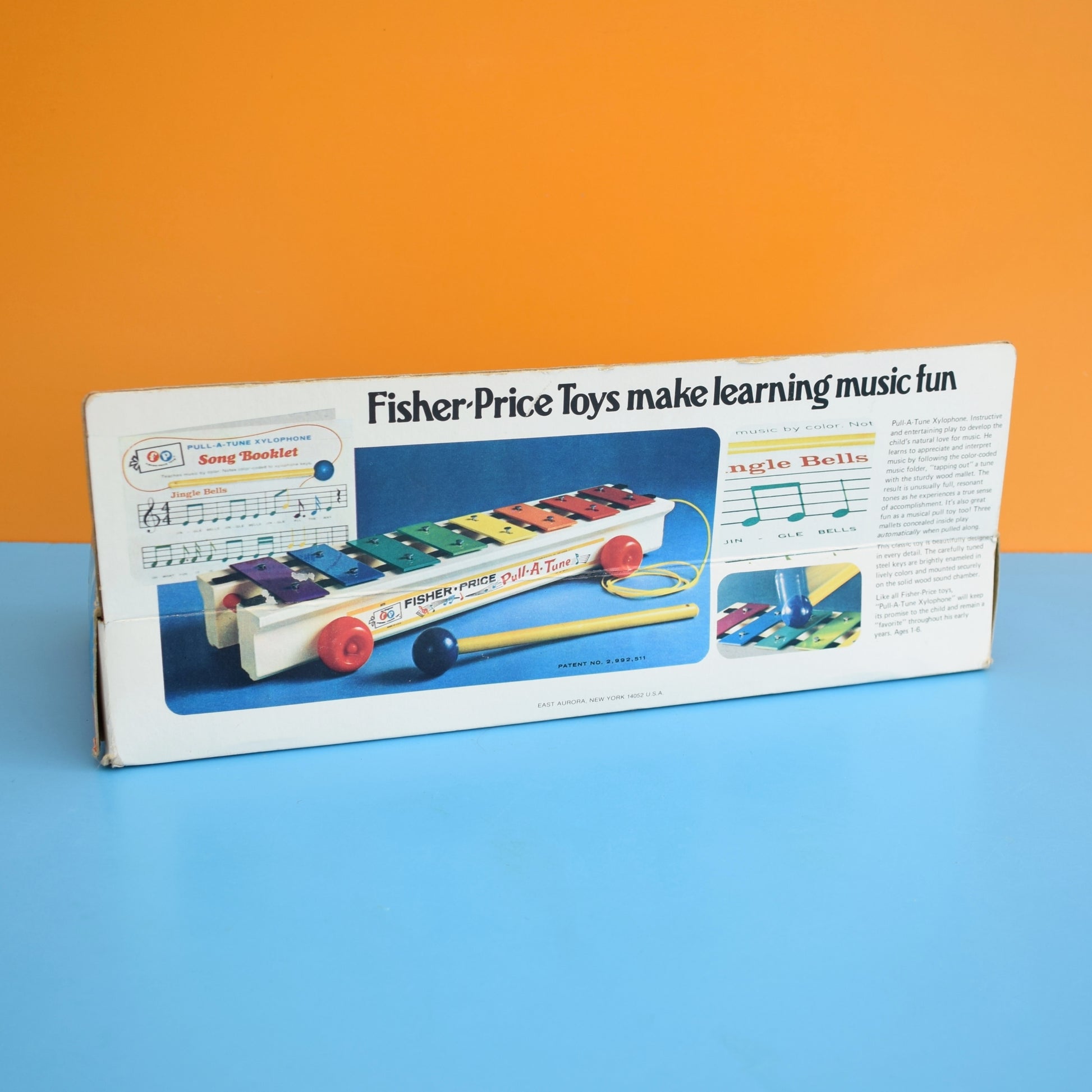 Vintage 1970s Fisher Price Xylophone - Rainbow - Boxed by Pineapple Retro