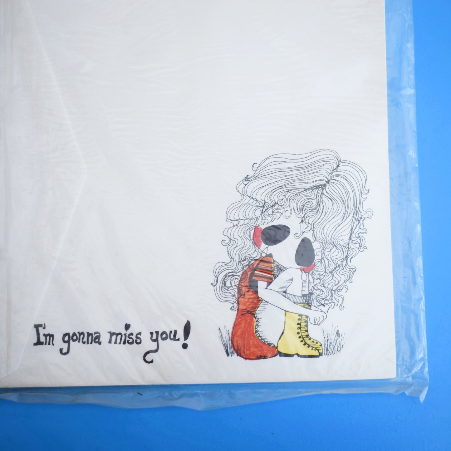 Vintage 1970s Writing Paper Sets - Unused - Creepy Kids - Happy Paper