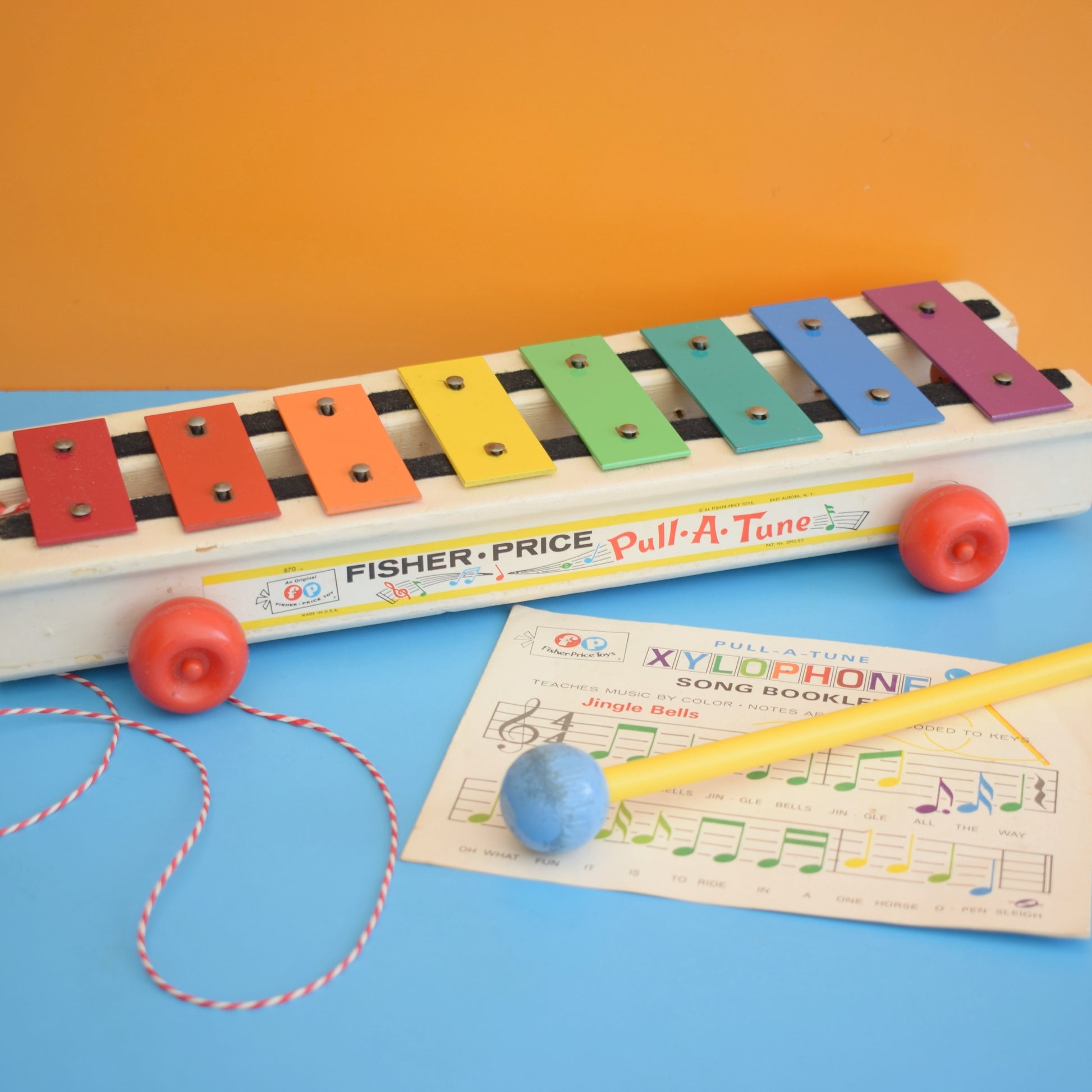 Vintage 1970s Fisher Price Xylophone - Rainbow - Boxed by Pineapple Retro