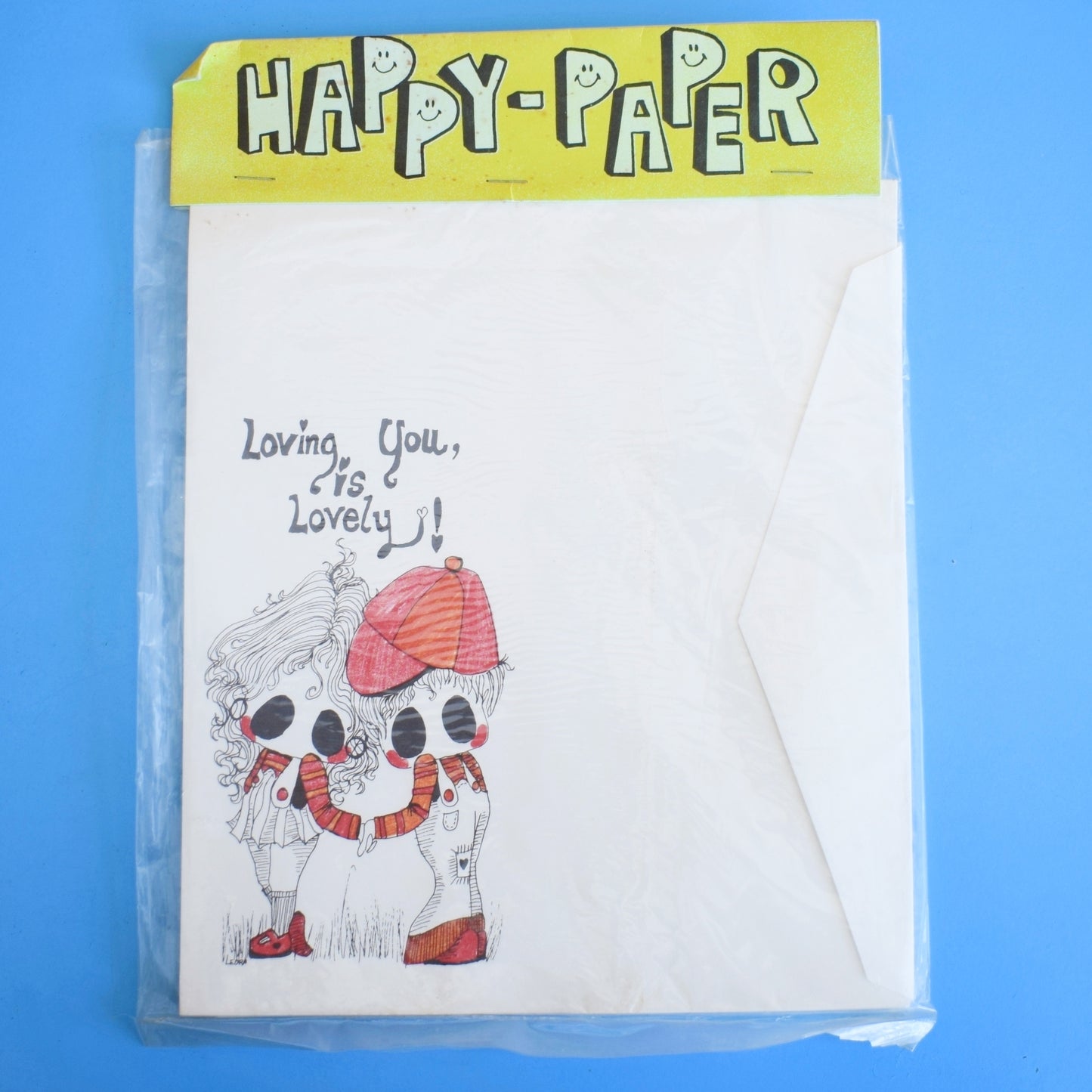 Vintage 1970s Writing Paper Sets - Unused - Creepy Kids - Happy Paper