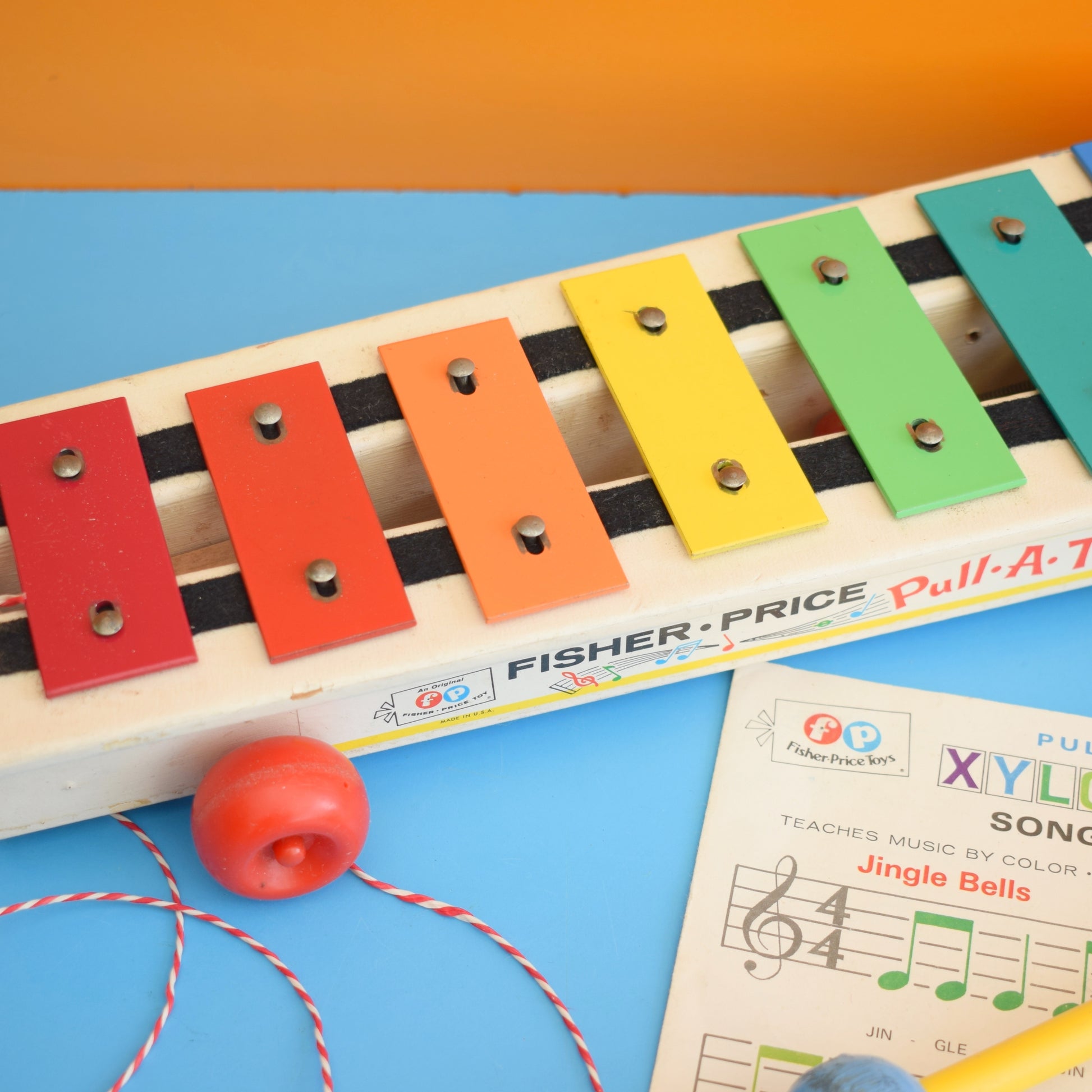 Vintage 1970s Fisher Price Xylophone - Rainbow - Boxed by Pineapple Retro