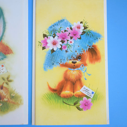 Vintage 1970s Greeting Card - Cute Style - x3