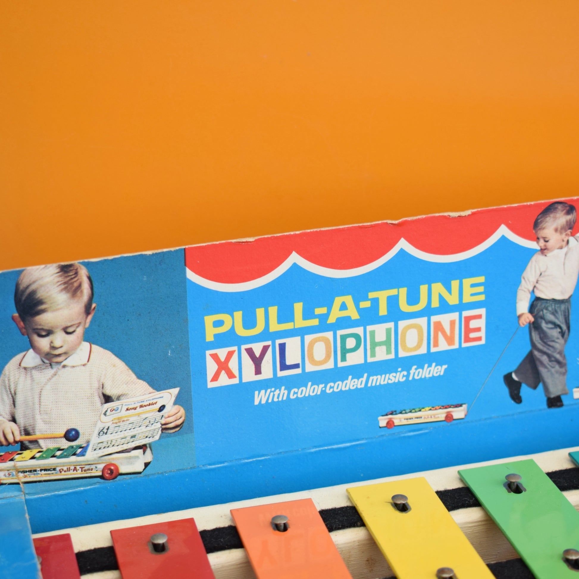 Vintage 1970s Fisher Price Xylophone - Rainbow - Boxed by Pineapple Retro