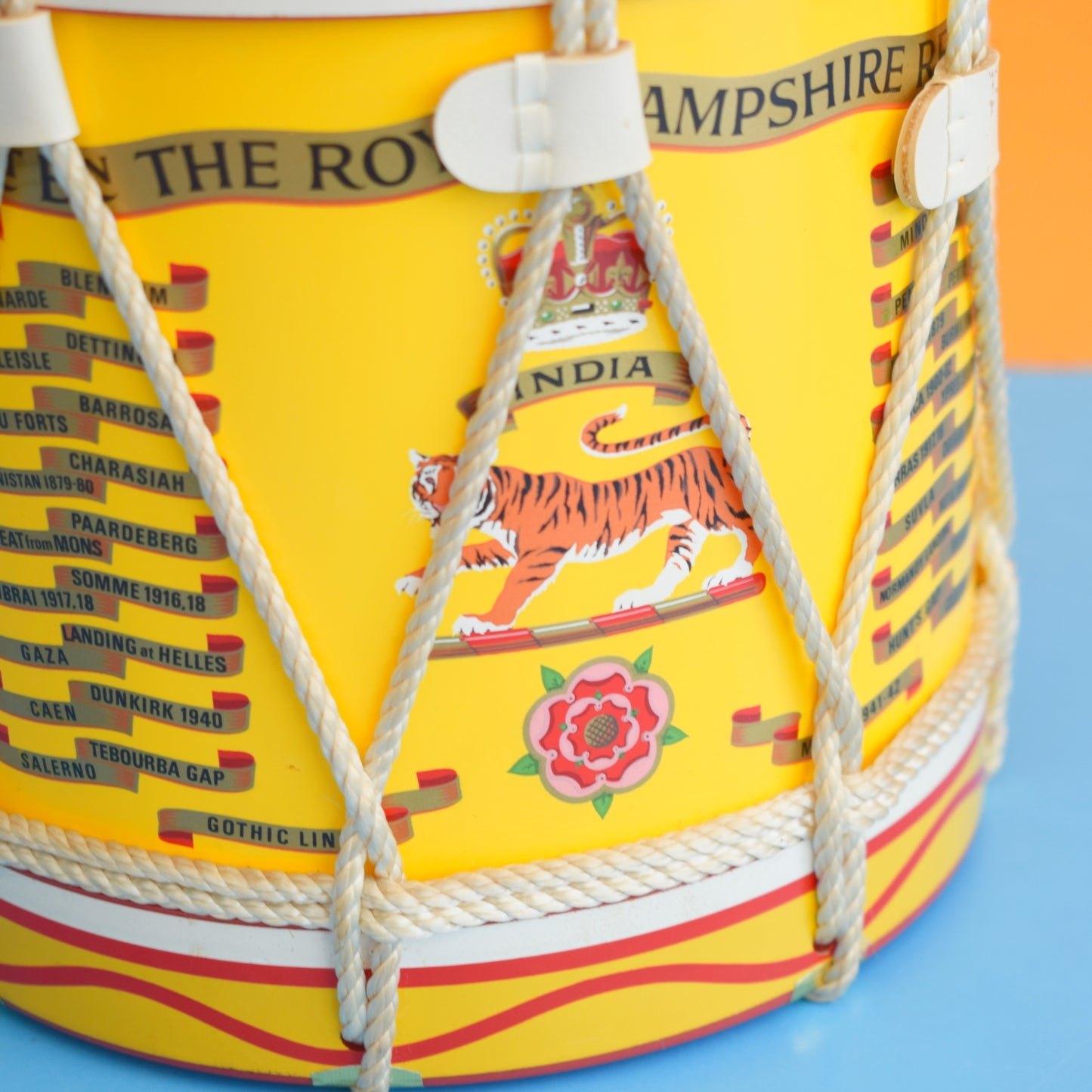 Vintage 1960s Ice Bucket - The Royal Hampshire Regt Drum