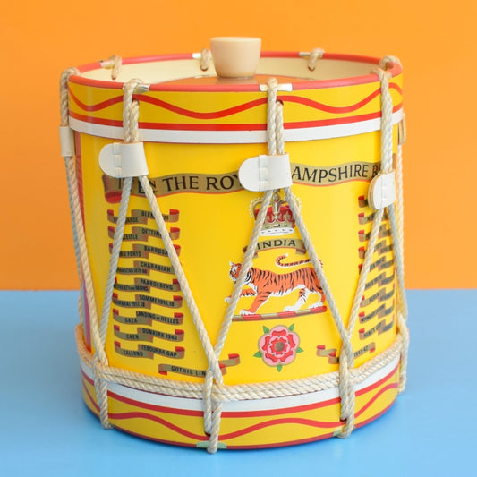 Vintage 1960s Ice Bucket - The Royal Hampshire Regt Drum