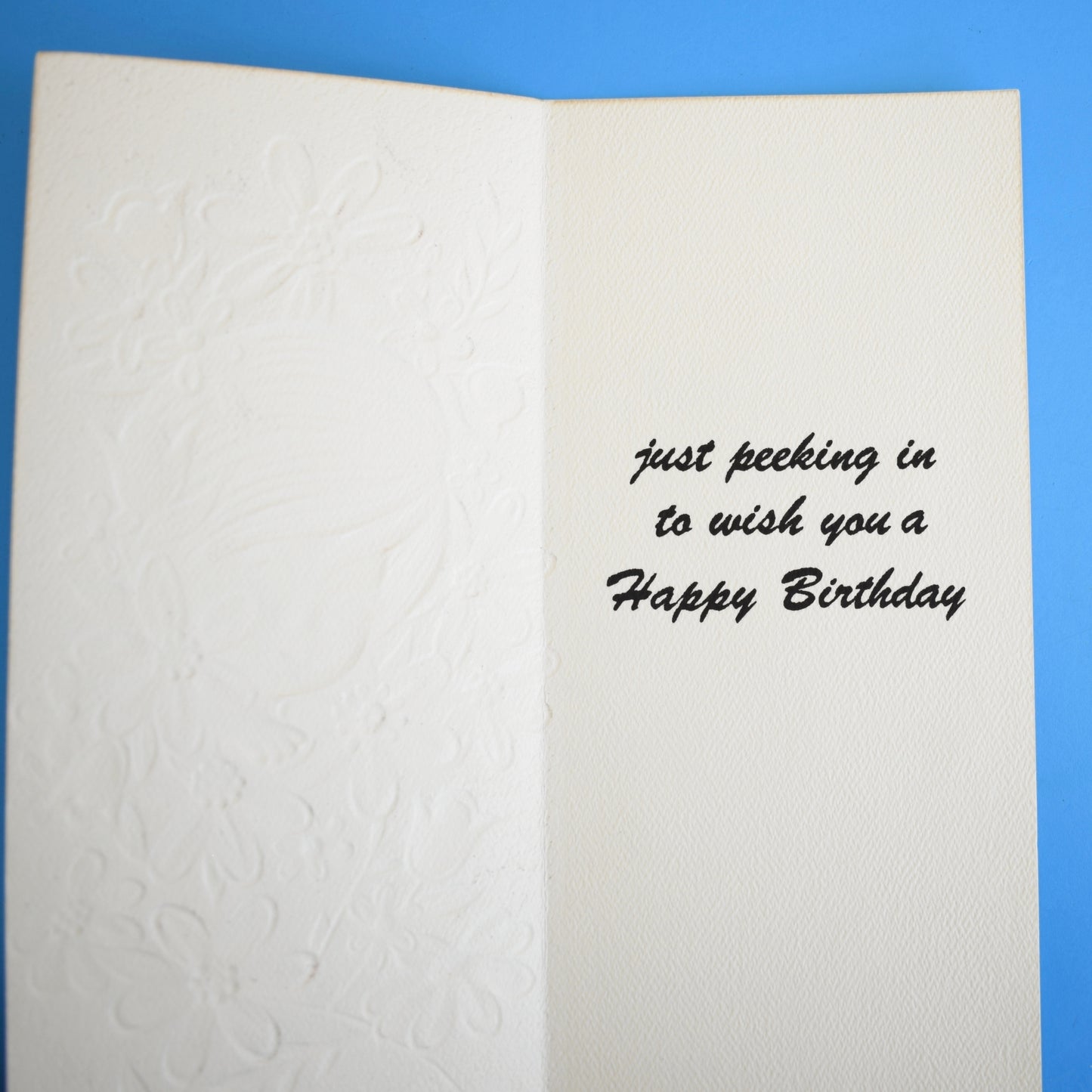 Vintage American 1970s Greeting Card - Gold & Pink Flowers