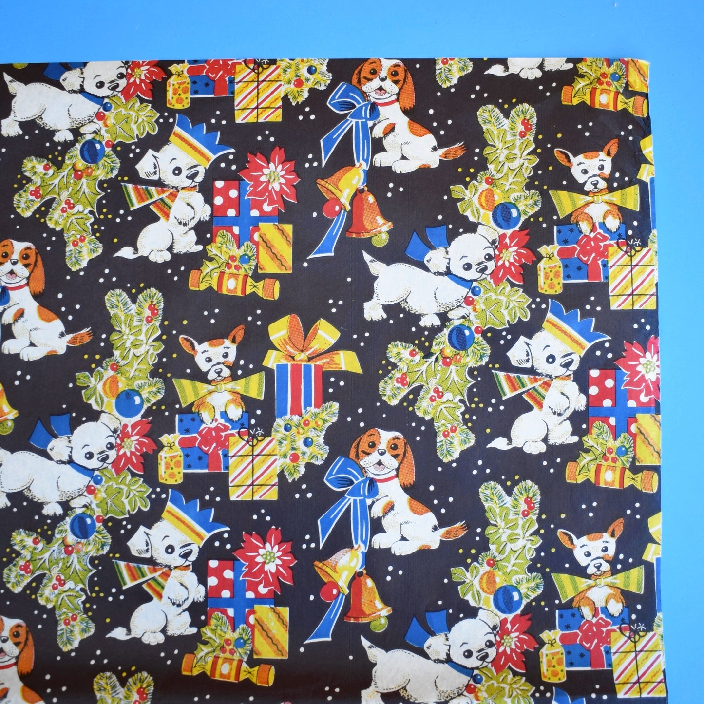 Vintage 1970s Christmas Wrapping Paper - Mixed single Sheets