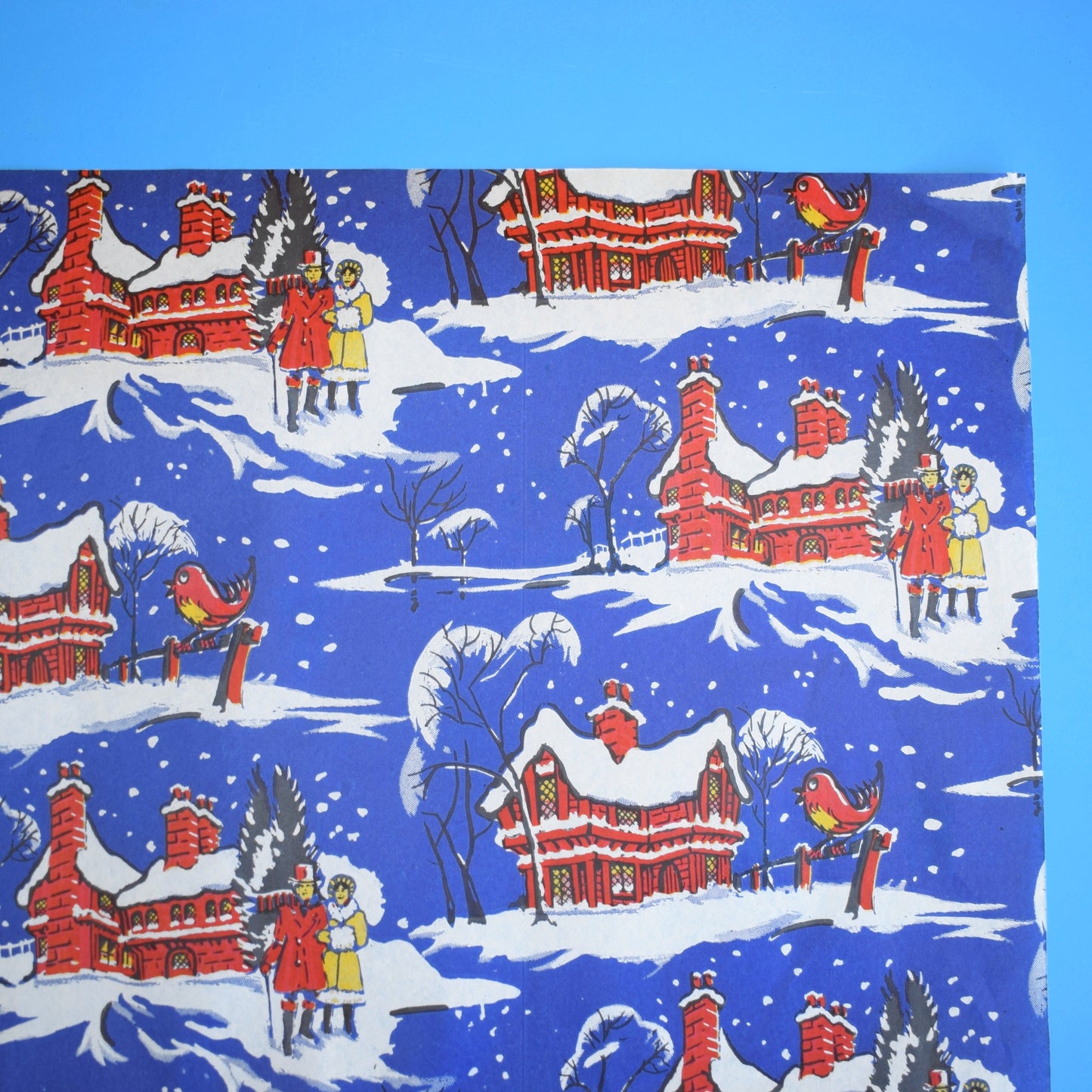 Vintage 1970s Christmas Wrapping Paper - Mixed single Sheets