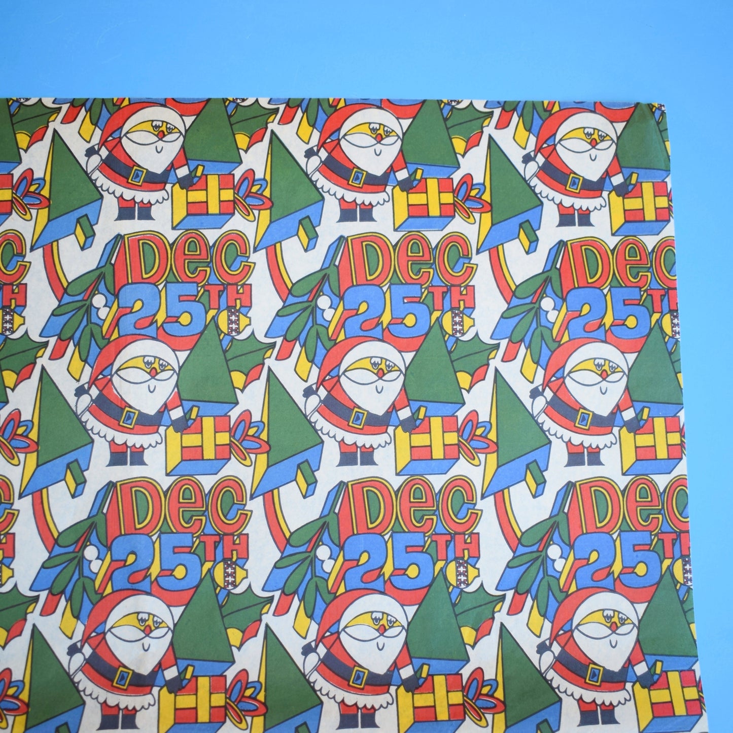 Vintage 1970s Christmas Wrapping Paper - Mixed single Sheets