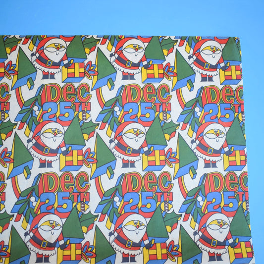 Vintage 1970s Christmas Wrapping Paper - Mixed single Sheets