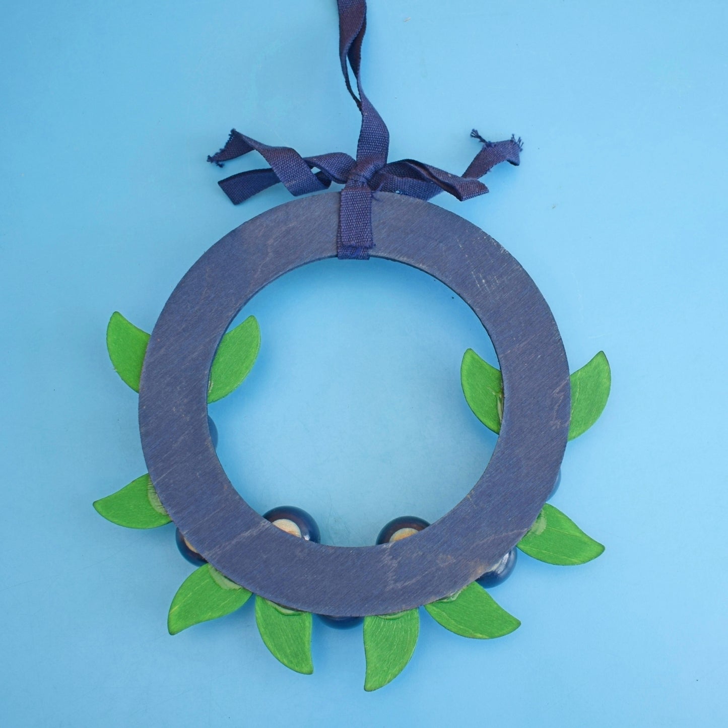 Vintage 1990s Wooden Bilberry Wreath - Swedish