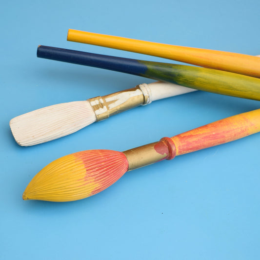 Vintage 1990s Oversized Paintbrushes - Pop Art