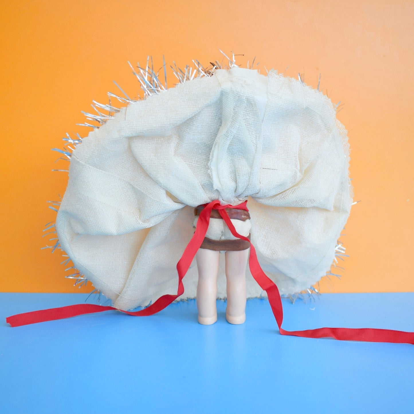 Vintage 1960s Christmas Fairy Angel Tree Topper - Handmade