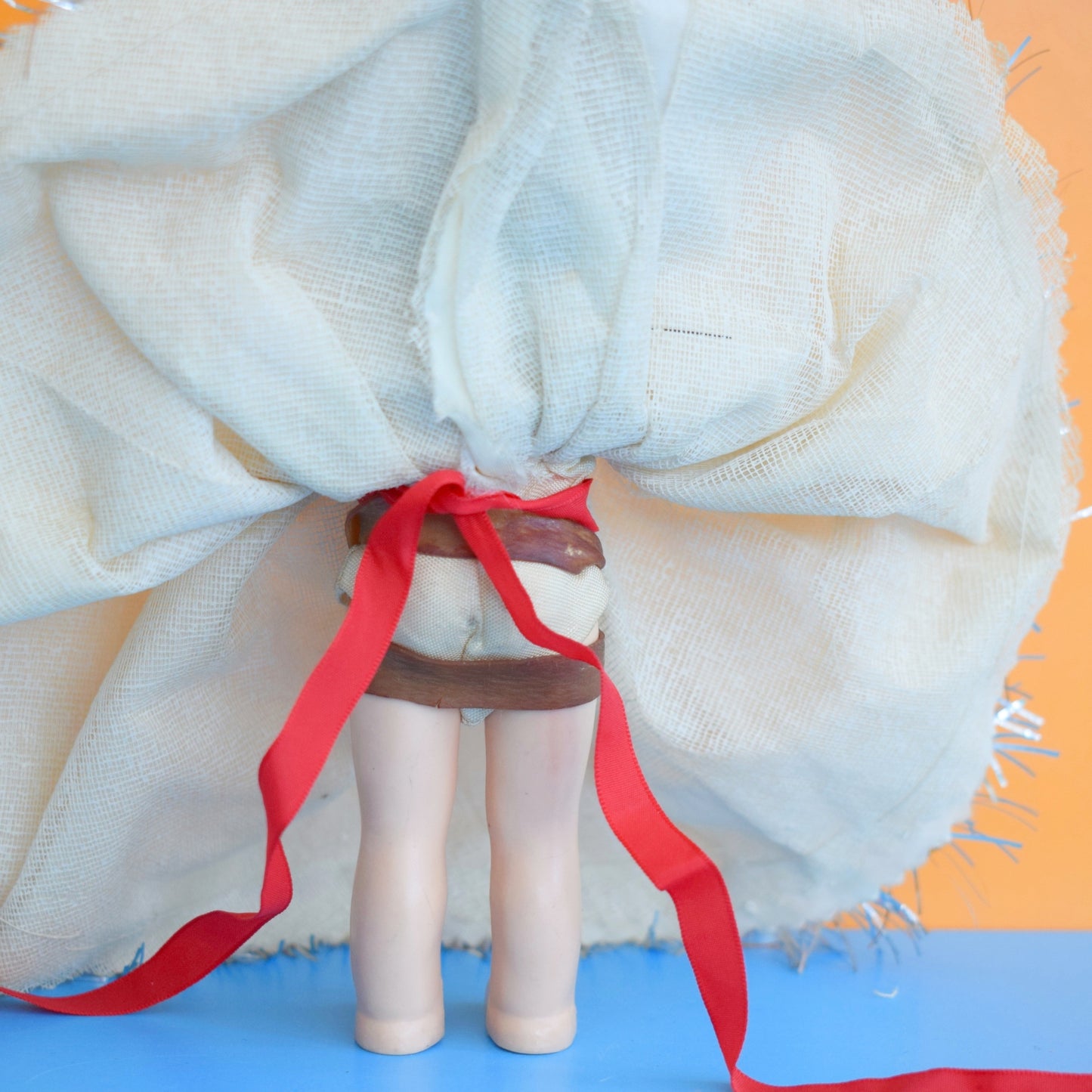 Vintage 1960s Christmas Fairy Angel Tree Topper - Handmade