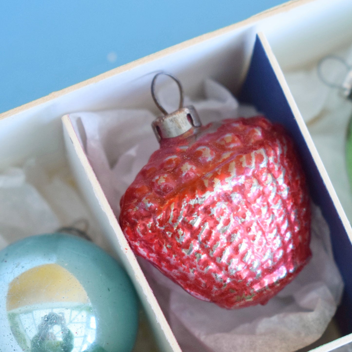 Vintage 1960s Glass Christmas Baubles - 24 Small - Special